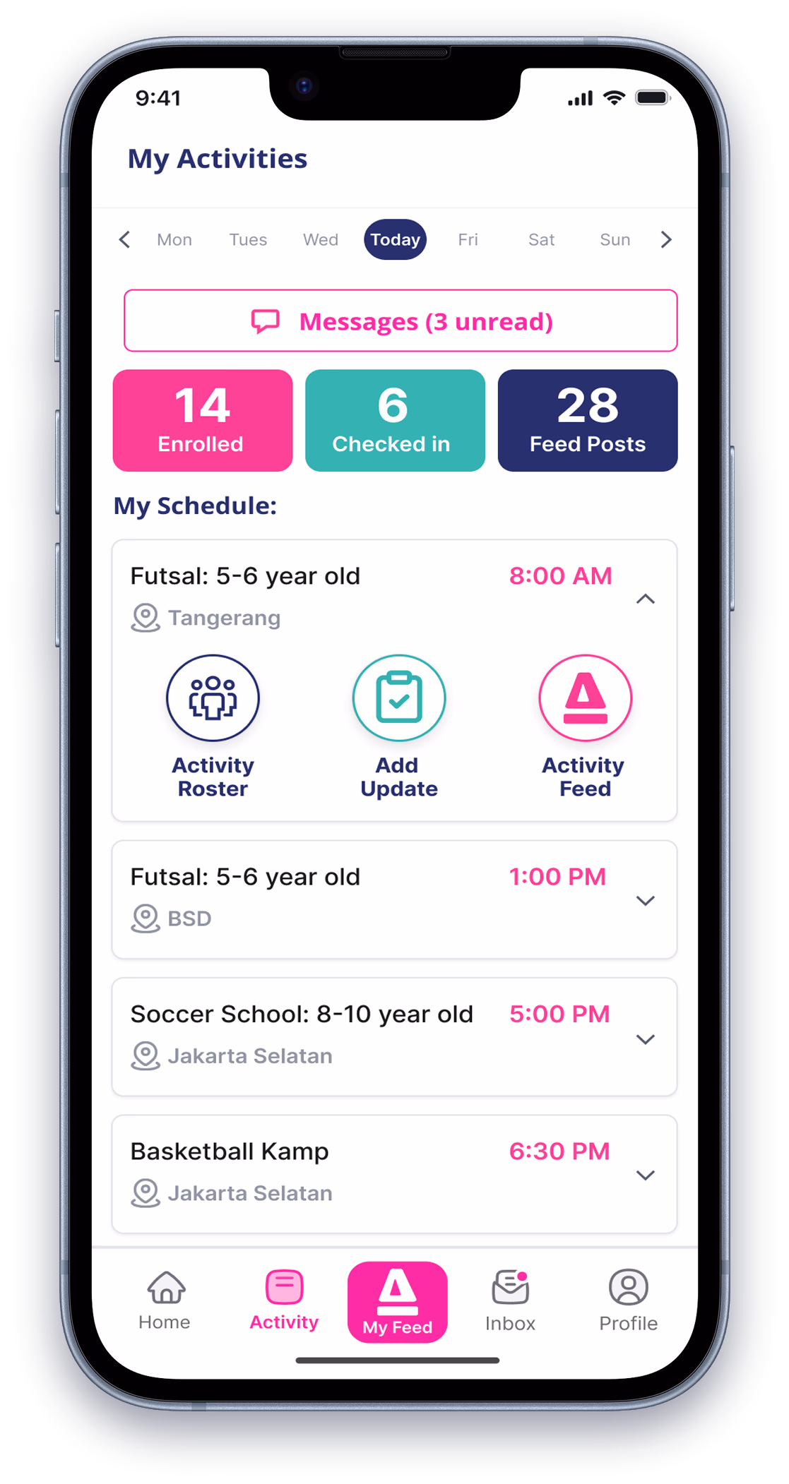 Staff mobile app